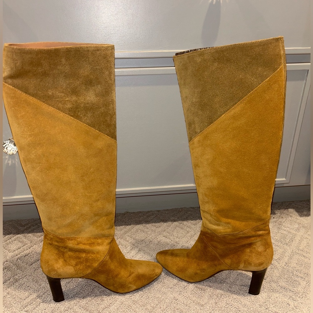 ba&sh high boots with heel in brown suede size 7
